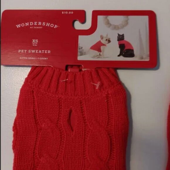 Target Wondershop Pet Sweater Red, XS, NWT - Picture 4 of 7